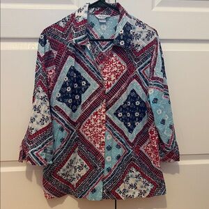 Koret Red and Blue Patterned Shirt